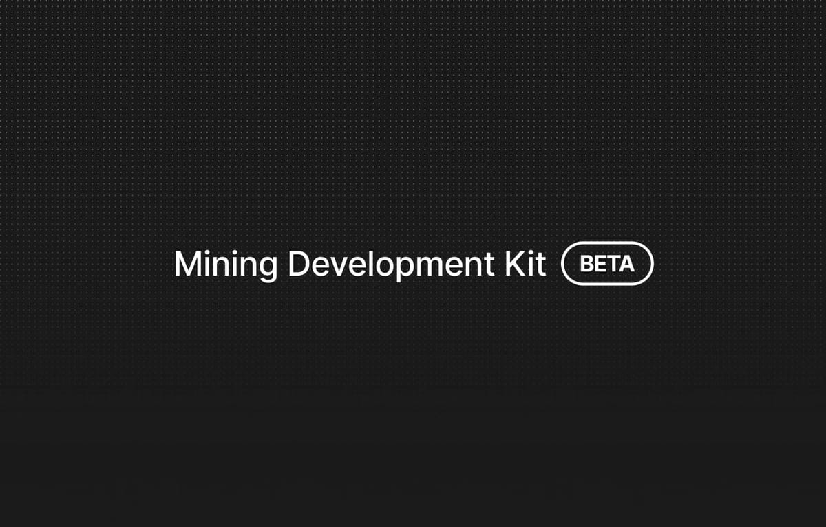 Mining Development Kit is heading to Beta